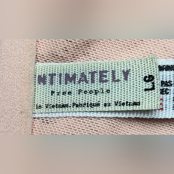 Intimately Free People Peach/Beige Off Shoulder Sleeve Lace Feminine Bandeau L - Picture 5 of 7